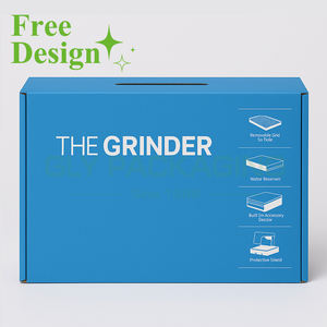 กล่องพกพาแบบกำหนดเองพร้อมหูหิ้วพลาสติกสำหรับผลิตภัณฑ์อิเล็กทรอนิกส์ กล่องบรรจุภัณฑ์สำหรับการขนส่งที่เป็นมิตรกับสิ่งแวดล้อมทำจากกระดาษรีไซเคิล - Product Image 5