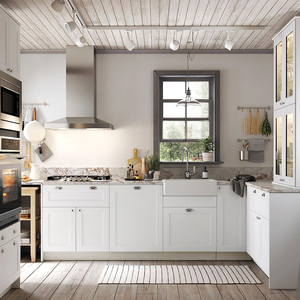 Goldtop Conception de disposition d'armoire de garde-manger de base de cuisine moderne sur pied pour les armoires de cuisine d'appartement - Product Image 5