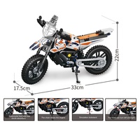 Ensemble de blocs de construction de moto de luxe à simulation réaliste, 536 pièces, plastique ABS, SAMLOK, modèle d'assemblage unisexe, jouet à l'échelle 1:36