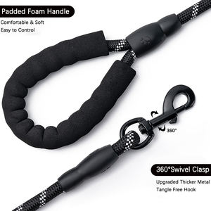 Commercio all'ingrosso durevole guinzaglio per cani di medie dimensioni manico in Neoprene 1.5m personalizzato in Nylon riflettente per animali domestici nastro di piombo prezzo basso - Product Image 2