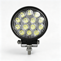Lumière de travail ronde LED fine de 4,5 pouces 42W, étanche IP67, 12-48V, lampe auxiliaire de conduite, tout-terrain, voiture, camion, chariot élévateur, 2800 lumens