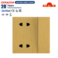 Interrupteur combiné personnalisable OEM, double prise à 2 broches, vente en gros, interrupteurs muraux avec prises électriques