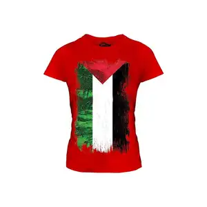 Supplier From China Custom Logo Palestine Flag T Shirt Palestine Flag Cotton Palestine T-shirt Ladies