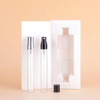 Vide tubulaire 10ml Portable Mini testeur d'échantillon de parfum atomiseur parfum flacons en verre pulvérisateur avec emballage en boîte