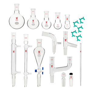 Équipement de laboratoire CS Labglass, kit d'appareils de distillation en verre borosilicate à paroi épaisse pour la chimie organique, 14 pièces, avec boîte - Product Image 1