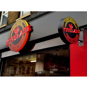 De doble lado redondo tejido colgante signo perfil sin marco película de caja de luz firma calidad - Product Image 3