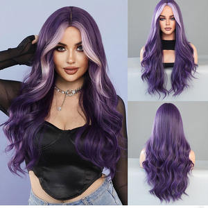 Perruques synthétiques longues et ondulées pour femmes, livraison rapide, résistantes à la chaleur, perruques en cheveux humains à la mode - Product Image 4