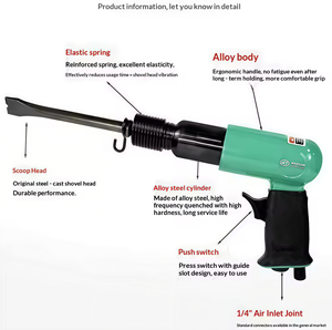 Martillo Neumático Industrial MAOTIAN MT-1900, 3500B/min, 300N/cm <span class=keywords><strong>de</strong></span> Fuerza <span class=keywords><strong>de</strong></span> Impacto, Herramienta <span class=keywords><strong>Neumática</strong></span> Potente OEM <span class=keywords><strong>para</strong></span> Eliminación <span class=keywords><strong>de</strong></span> Óxido y Soldadura - Product Image 3