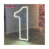 Enseigne néon LED personnalisée en acrylique, bande flexible, pour mariage, anniversaire, fête, lettres et chiffres lumineux, fabrication artisanale