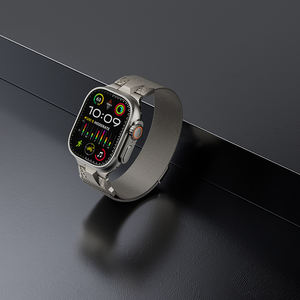 Shanhai สายนาฬิกาแม่เหล็กสไตล์มิลานสำหรับ Apple Watch ULTRA 2 49มม. สำหรับ <span class=keywords><strong>iWatch</strong></span> Series 10 9 8 <span class=keywords><strong>7</strong></span> 6 SE 5 4 3สไตล์ผู้ชาย - Product Image 6