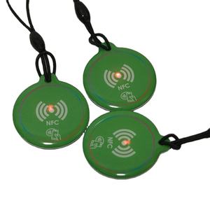 이벤트 프로모션 멀티 팩터 인증 주문 제작 에폭시 라운드 <span class=keywords><strong>Nfc</strong></span> 마법의 열쇠 고리 LED 알람 조명 - Product Image 1