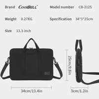 Sac pour ordinateur portable de 13 pouces, léger, imperméable, pour hommes, pour le sport de plein air, sac de bureau, fabriqué sur mesure par CoolBELL, couleur et logo personnalisés