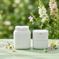 Flacon pompe airless carré 15ml 30ml 50ml pour fond de teint, emballage cosmétique, conteneur à mécanisme rotatif pour cosmétiques, flacon airless en plastique