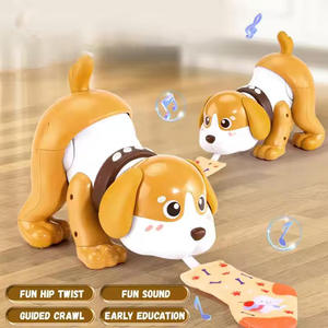 ITTL chien Musical bébé apprentissage ramper interactif électrique balançant colle douce chiot à piles marche chien jouets pour enfants - Product Image 2