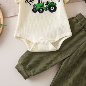 Nouvel ensemble de vêtements pour bébé unisexe en coton respirant à manches courtes, veste, chapeau et pantalon, pour l'été - Product Image 5
