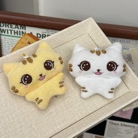 Porte-clés en peluche chat mignon à petit prix, mini chaton kawaii en peluche avec grands yeux pour les amoureux des chats, breloque de sac, décoration de sac à dos