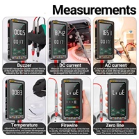 Multimètre intelligent IParts Aneng 683 tactile 6000 points de lecture, anti-brûlure, rechargeable, testeur de tension AC/DC et de courant pour réparation de téléphones
