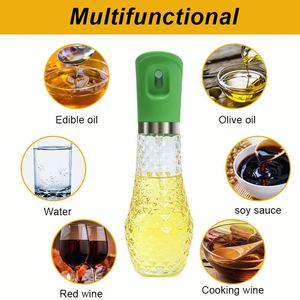   Bouteille pulvérisatrice en verre PP ABS personnalisée de 260 ml à surface en forme de diamant, ensemble de pulvérisateurs d'huile d'olive en acier inoxydable pour barbecue et cuisine - Product Image 5