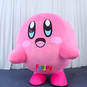 2m Walking Inflatable <strong>Kirby</strong> Mascot <strong>Costume</strong> Cartoon Character <strong>Kirby</strong> <strong>Costume</strong> for Adults - Product Image 2