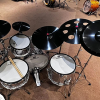 Kit de batterie électronique professionnelle à prix abordable avec cymbales Hi-Hat et gong brillant