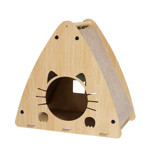 Lit pour chien intégré moderne et classique avec griffoir, en bois massif écologique, résistant aux rayures et sans écaillage - Product Image 3