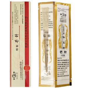 Quanhe เข็มฝังเข็มยาวด้ามจับทำจากเงินเจ็บปวด100ชิ้นเข็มฝังเข็มแบบแห้ง - Product Image 1