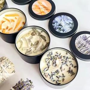 Bougies de sauge blanche Palo Santo Cedar Home bougie parfumée énergie nettoyant lavande feuille de sauge bougies de soja pour les bavures - Product Image 3