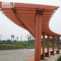 Matériel de pergola pour l'extérieur wpc, faisceaux de perles, colonnes, lames, affiches, fournitures directe de fabrication
