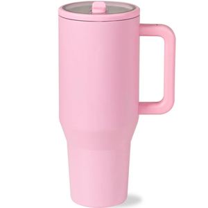 New-style Traveler Reusable <b>40oz</b> Insulated Stainless Steel <b>Tumbler</b> <b>with</b> <b>Handle</b> and Lid Leak-Proof BPA Free - Product Image 1