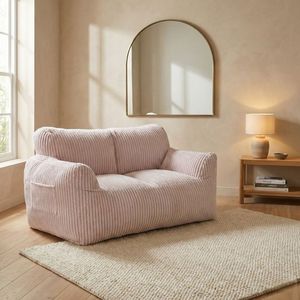 Modern Two Seat Convertible Reclining <b>Sofa</b> <b>Chair</b> with Shredded Foam Bean Bag Design Floor <b>Sofa</b> <b>Bed</b>,Corduroy Foam Leisure <b>Sofa</b> - Product Image 1