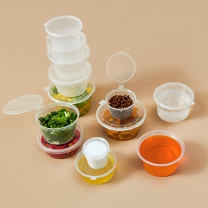 شفافة pp البلاستيك حقن 2oz حاوية صوص البسيطة خلع الملابس الحاويات غمس عاء مع يتوقف - Product Image 2