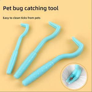 Outil de suppression des tiques pour animaux de compagnie en plastique efficace et portable, facile à utiliser, traitement des puces et des tiques pour chiens et chats - Product Image 1