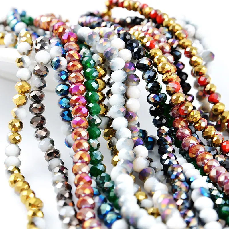 Fabricants de perles JC bricolage accessoires perles de cristal de verre, perles de cristal de verre de charme pour la fabrication de bijoux