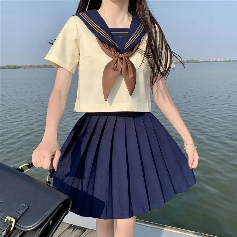 Traje de Sailor japonés con bordado personalizado para niñas, uniforme de alta calidad, faldas, nuevos diseños