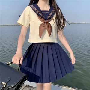 Nouveaux modèles de costumes de marin japonais unis de haute qualité avec broderie personnalisée uniformes de lycée pour jupes de filles - Product Image 1