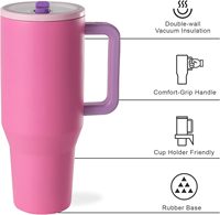 Vente en gros en vrac Gobelet de 40oz en acier inoxydable isolé sous vide avec paille pendant 6 à 12 heures Performance thermique Design moderne
