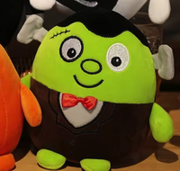 Adorable Poupée en Peluche de Dessin Animé pour Halloween : Vampire, Crâne, Monstre, Homme Citrouille - Jouet en Peluche Animal pour Halloween