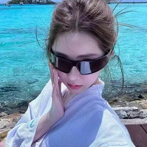 Lunettes de soleil Shield à monture intégrale UV400 style Y2K pour femme, protection solaire, tendance adulte 2025 - Product Image 4
