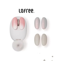 Lofree 2,4G para Bluetooth Mini ratón inalámbrico LED teclas reemplazables 5 niveles de sensibilidad para Notebook ordenador plano juego de oficina