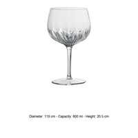Verre à mixologie Gin Tonic espagnol 80 cl H 20,5 cm Ø 11,9 cm Luigi Bormioli