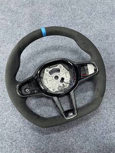 Volant en fibre de carbone CS M4 modifié en forme de D pour un style sportif de luxe, matériau en cuir, compatible avec les modèles F20 F30 F15 F16 F02, adapté au volant M3 - Product Image 4