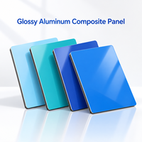 Panneau composite en aluminium brillant de 3 mm, revêtement FEVE, couleur personnalisée pour revêtement mural extérieur