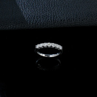 Bague de fiançailles et de mariage minimaliste pour femme en argent sterling S925 avec diamant de laboratoire de 0,7 ct, taille brillant VVS, or 18 carats/blanc fin