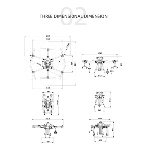 EFT G616 UAV 2023 Gran carga útil 16kg Drone 4K para pulverización agrícola y operaciones de servicio pesado de elevación pesada - Product Image 5