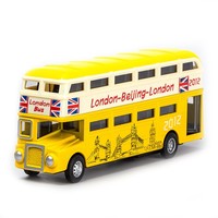 Jouets mini bus de ville en métal 1:90, jouet en alliage, bus à deux étages à vendre HN955181