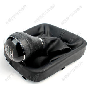 Poignée de levier de vitesse Volkswagen 6 vitesses en cuir noir ergonomique pour Passat B7 Golf 5 6 - Product Image 3