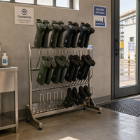 Séchoir et désinfecteur de bottes commercial avec température réglable pour abattoirs et usines laitières