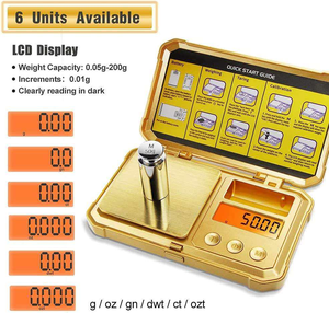 Benutzer definiertes Logo Gold Elektronische 0,001g Taschen waage mit AAA-Batterie für digitales, hintergrund beleuchtetes Display Küchen gewicht und Schmuck - Product Image 3