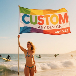 Customizable 3x5 Double-Sided Polyester Fabric Flag with Custom Logo Print for Promotions