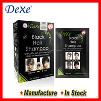 DEXE Shampooing Colorant Noir Naturel pour Cheveux, Sans Ammoniaque, Sans PPD, à l'Huile d'Olive, Vente Chaude Alibaba, Usine d'Origine, Marque Privée, OEM
